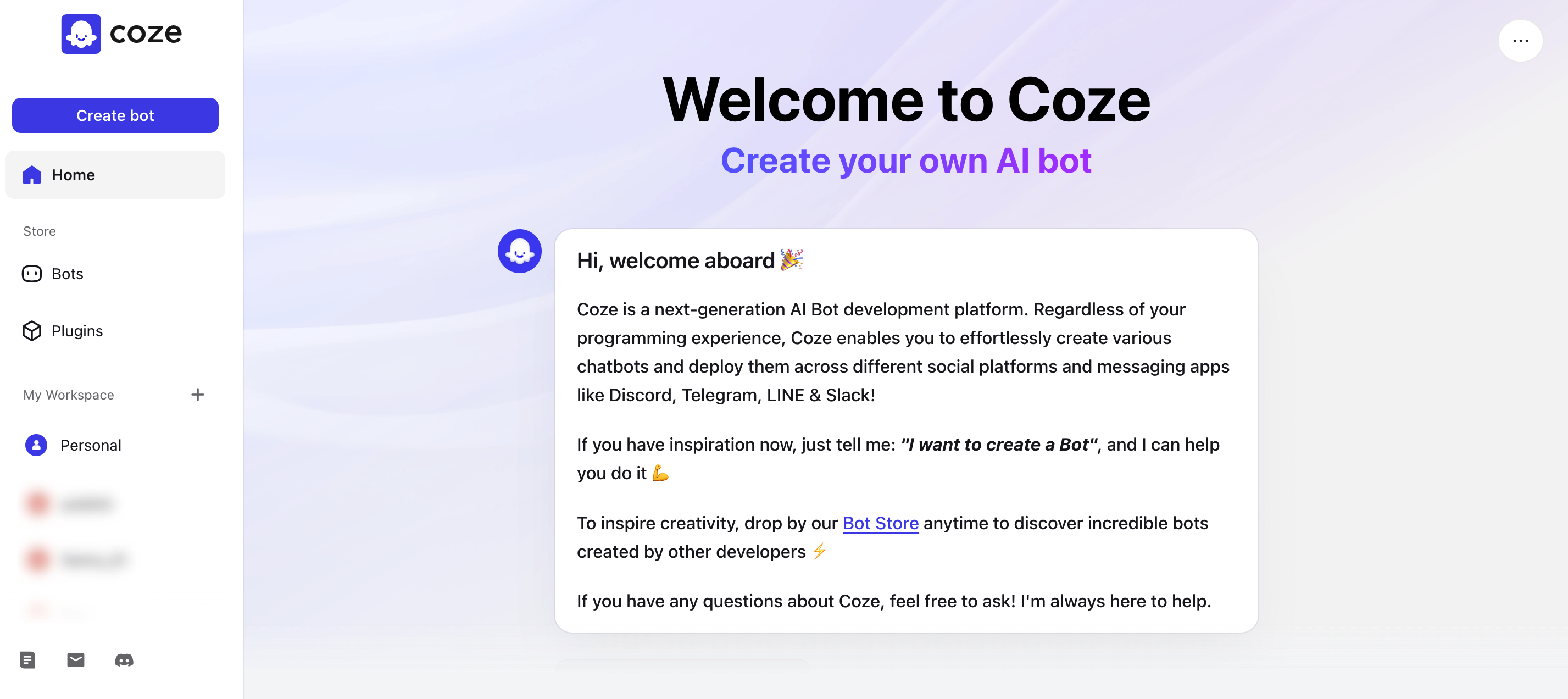 🎉 Welcome to Coze | Coze