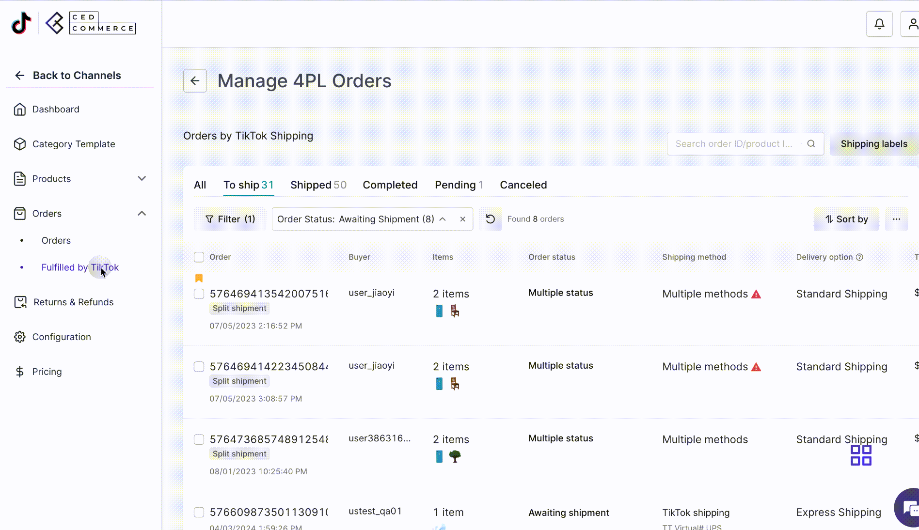 TikTok Shop Partner Center